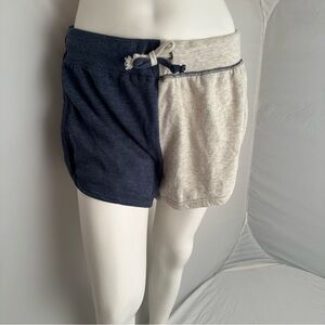 Ocean Drive navy blue and cream colorblock shorts